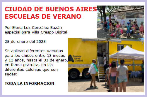 ESCUELA DE VERANO VACUNACION